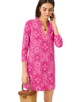 Annelie Dress- Pink Aster The Casbah Allover