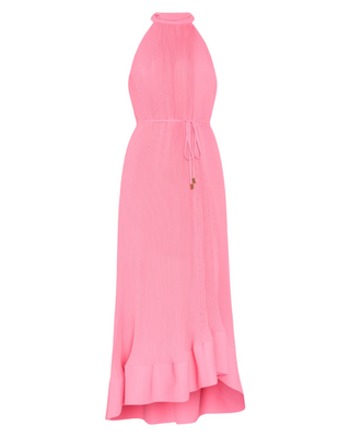 Nalani Pleated Midi Dress- Pink