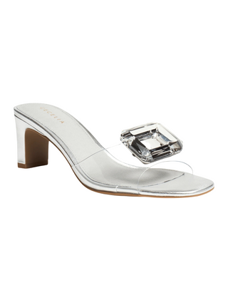 Park Ave Jewel Heel- Silver